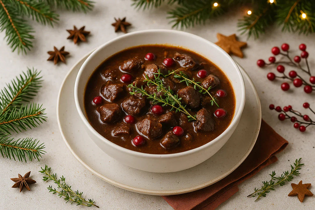 Festliches Hirschragout – tief aromatisch und weihnachtlich